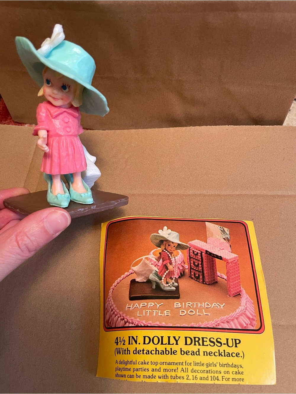 1979 Vintage Wilton Dolly Dress Up Birthday Little Doll Cake Topper #2113-1485
